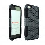 Wholesale iPhone 5C Mesh Hybrid Case (Gray - Black)